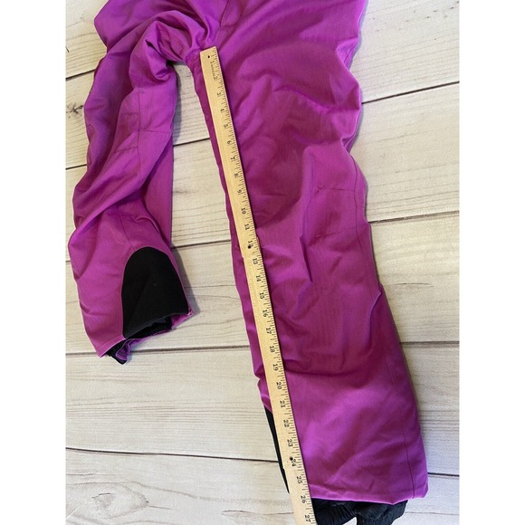 Marmot Girl’s Ski Snowboard Snow Pants in Fuschia Pink And Green Sz L - Picture 12 of 13
